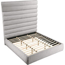 Meridian Adam Taupe Boucle Fabric King Bed IMAGE 6