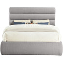 Meridian Adam Taupe Boucle Fabric Queen Bed IMAGE 3