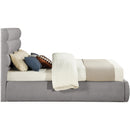 Meridian Adam Taupe Boucle Fabric Queen Bed IMAGE 4