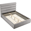 Meridian Adam Taupe Boucle Fabric Queen Bed IMAGE 6