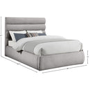 Meridian Adam Taupe Boucle Fabric Queen Bed IMAGE 9
