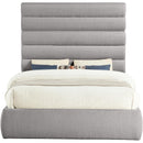 Meridian Adam Taupe Boucle Fabric Queen Bed IMAGE 3