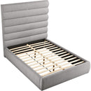 Meridian Adam Taupe Boucle Fabric Queen Bed IMAGE 6