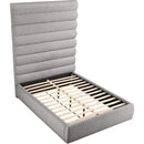 Meridian Adam Taupe Boucle Fabric Queen Bed IMAGE 6