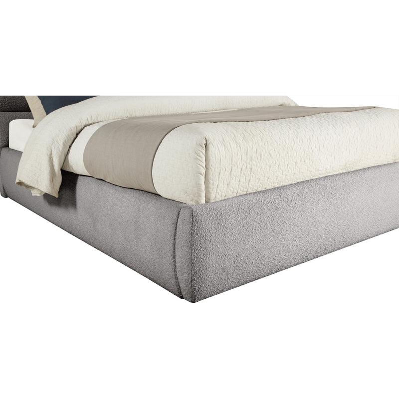 Meridian Adam Taupe Boucle Fabric Queen Bed IMAGE 7