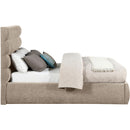 Meridian Adam Beige Chenille Fabric Full Bed IMAGE 4