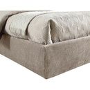 Meridian Adam Beige Chenille Fabric Full Bed IMAGE 6