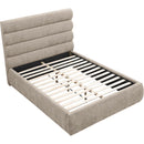 Meridian Adam Beige Chenille Fabric Full Bed IMAGE 7