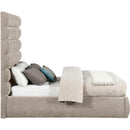 Meridian Adam Beige Chenille Fabric Full Bed IMAGE 4