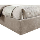 Meridian Adam Beige Chenille Fabric Full Bed IMAGE 6