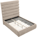 Meridian Adam Beige Chenille Fabric Full Bed IMAGE 7
