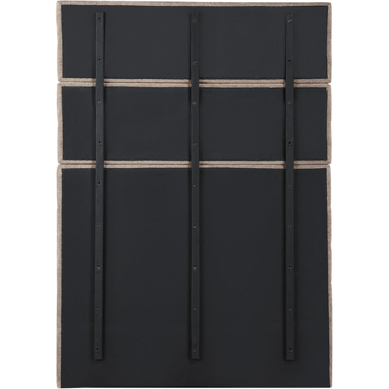 Meridian Adam Beige Chenille Fabric Full Bed IMAGE 5