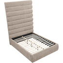 Meridian Adam Beige Chenille Fabric Full Bed IMAGE 7