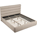 Meridian Adam Beige Chenille Fabric King Bed IMAGE 7