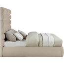 Meridian Adam Beige Chenille Fabric King Bed IMAGE 4
