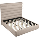 Meridian Adam Beige Chenille Fabric King Bed IMAGE 7