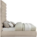Meridian Adam Beige Chenille Fabric King Bed IMAGE 4