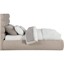 Meridian Adam Beige Chenille Fabric Queen Bed IMAGE 4