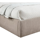 Meridian Adam Beige Chenille Fabric Queen Bed IMAGE 6