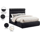 Meridian Adam Black Chenille Fabric Full Bed IMAGE 10