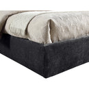 Meridian Adam Black Chenille Fabric Full Bed IMAGE 6