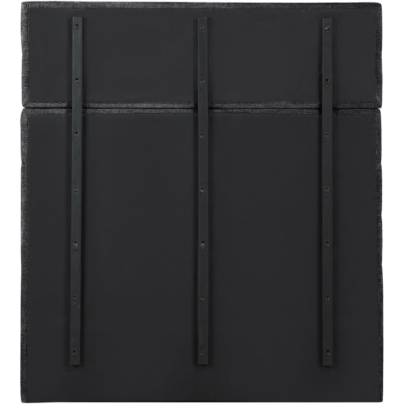 Meridian Adam Black Chenille Fabric Full Bed IMAGE 5