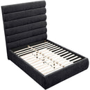 Meridian Adam Black Chenille Fabric Full Bed IMAGE 7