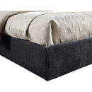 Meridian Adam Black Chenille Fabric Full Bed IMAGE 6