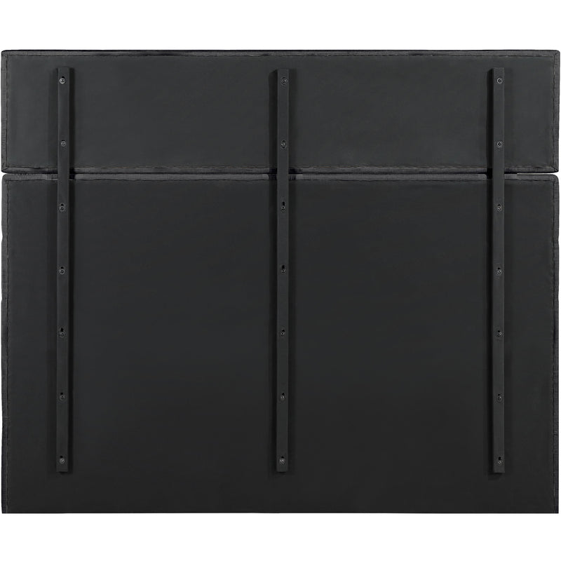 Meridian Adam Black Chenille Fabric King Bed IMAGE 5