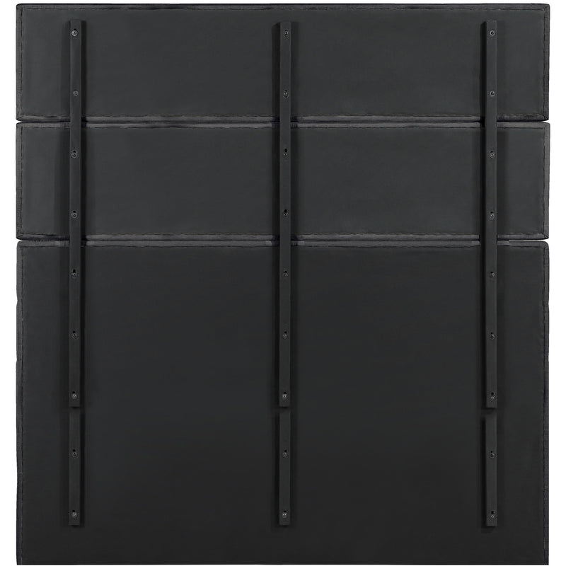 Meridian Adam Black Chenille Fabric King Bed IMAGE 5