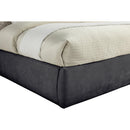 Meridian Adam Black Chenille Fabric King Bed IMAGE 6