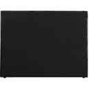 Meridian Adam Black Chenille Fabric Queen Bed IMAGE 5