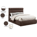 Meridian Adam Brown Chenille Fabric Full Bed IMAGE 10