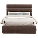Meridian Adam Brown Chenille Fabric Full Bed IMAGE 3