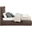 Meridian Adam Brown Chenille Fabric Full Bed IMAGE 4