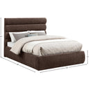 Meridian Adam Brown Chenille Fabric Full Bed IMAGE 9