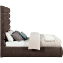 Meridian Adam Brown Chenille Fabric Full Bed IMAGE 4