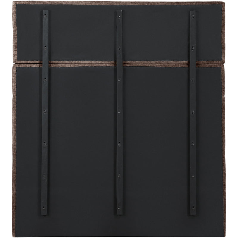 Meridian Adam Brown Chenille Fabric Full Bed IMAGE 5