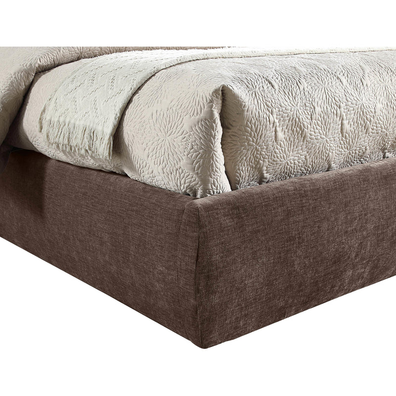 Meridian Adam Brown Chenille Fabric Full Bed IMAGE 6