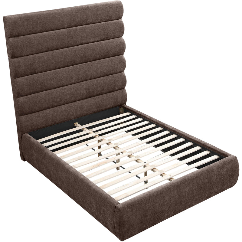 Meridian Adam Brown Chenille Fabric Full Bed IMAGE 7