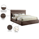 Meridian Adam Brown Chenille Fabric King Bed IMAGE 10