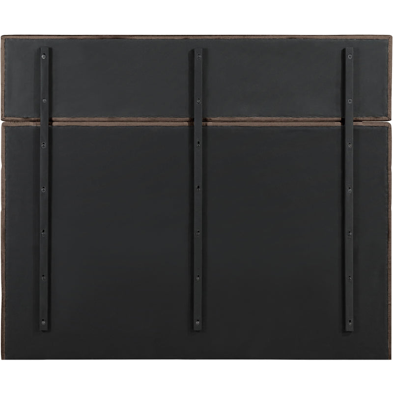 Meridian Adam Brown Chenille Fabric King Bed IMAGE 5