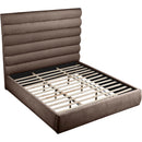 Meridian Adam Brown Chenille Fabric King Bed IMAGE 7