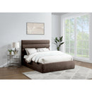 Meridian Adam Brown Chenille Fabric Queen Bed IMAGE 2