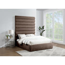 Meridian Adam Brown Chenille Fabric Queen Bed IMAGE 2