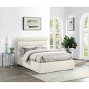 Meridian Adam Cream Chenille Fabric Full Bed IMAGE 2