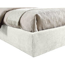 Meridian Adam Cream Chenille Fabric Full Bed IMAGE 6
