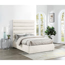 Meridian Adam Cream Chenille Fabric Full Bed IMAGE 2