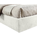 Meridian Adam Cream Chenille Fabric Full Bed IMAGE 6