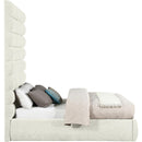 Meridian Adam Cream Chenille Fabric Full Bed IMAGE 4